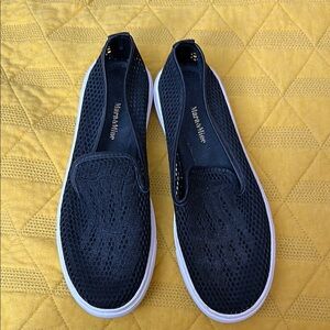 Mara & Mine Black Mesh Slip-On Woman’s Shoes